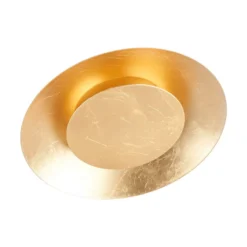 Plafón LED Lindby Keti, Ø 35 cm, dorado, redondo, metal