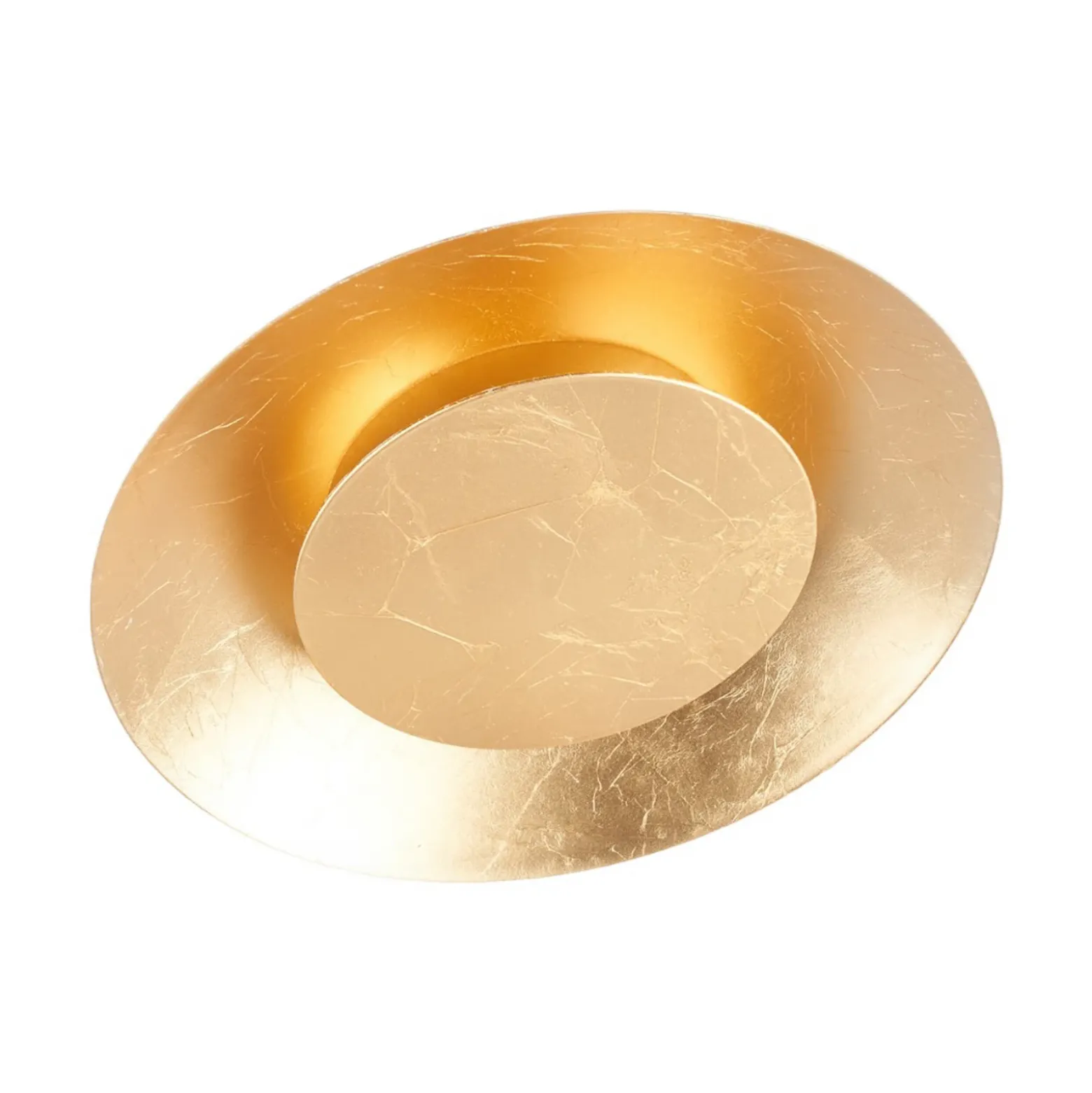 Plafón LED Lindby Keti, Ø 35 cm, dorado, redondo, metal