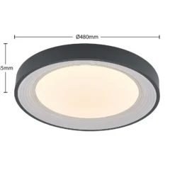 Plafón LED Lindby Lindum, RGB, CCT, control remoto, atenuable