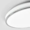 Plafón LED Lindby Lyss, Ø 40 cm, color cromado, IP44