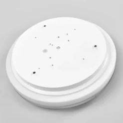 Plafón LED Lindby Lyss, Ø 34 cm, color cromado, IP44