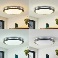 Plafón LED Lindby Melchioris, redonda