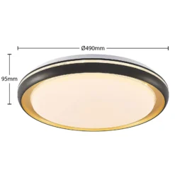 Plafón LED Lindby Melchioris, redonda