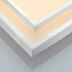 Plafón LED Lindby Mirco, 32 cm, angular, aluminio