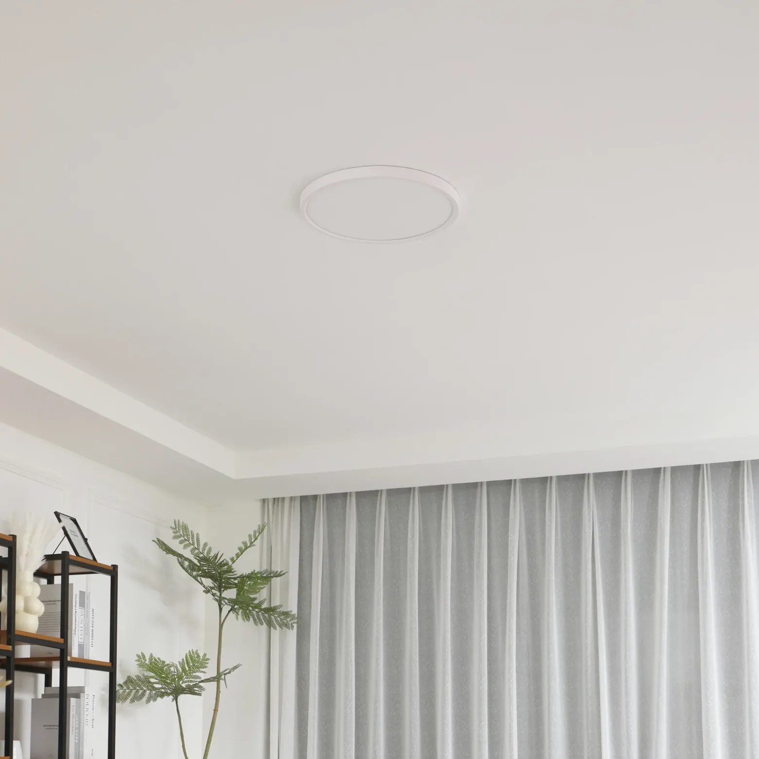 plafón LED Lindby Pravin, Ø 30 cm, CCT, blanco