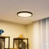 Plafón LED Lindby Pravin, Ø 40 cm, CCT, negro