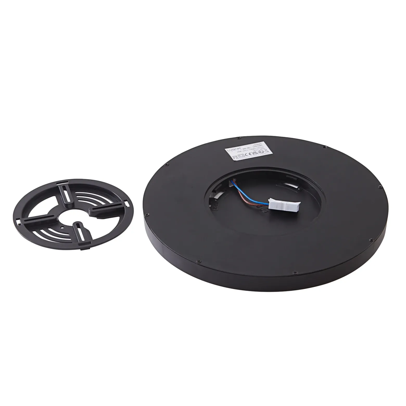 Plafón LED Lindby Pravin, Ø 30 cm, 3.000 K, negro