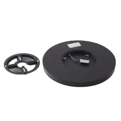 Plafón LED Lindby Pravin, Ø 40 cm, 3.000 K, negro