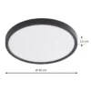 Plafón LED Lindby Pravin, Ø 40 cm, 3.000 K, negro