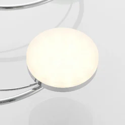 Plafón LED Lindby Rouven, forma espiral, 6 luces, gris