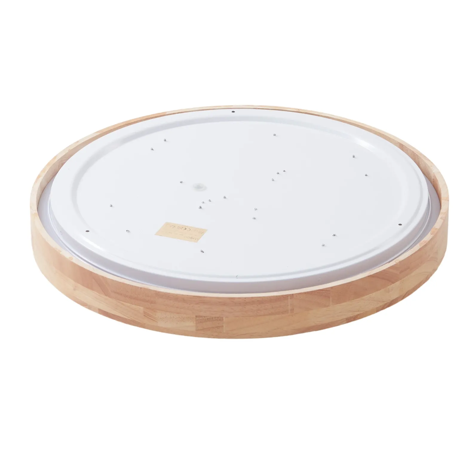 Plafón LED Lindby Smart Innes Madera Ø39cm RGB CCT Tuya