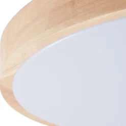 Plafón LED Lindby Smart Innes Madera Ø51cm RGB CCT Tuya