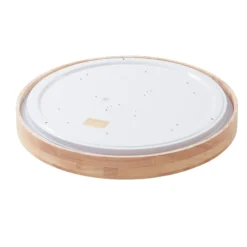 Plafón LED Lindby Smart Innes Madera Ø51cm RGB CCT Tuya