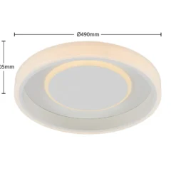 Plafón LED Lindby Wikani, blanco, RGB, CCT, atenuable