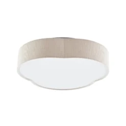 Plafón LED Lindby Winona, Cord, 48 cm, color crema, CCT