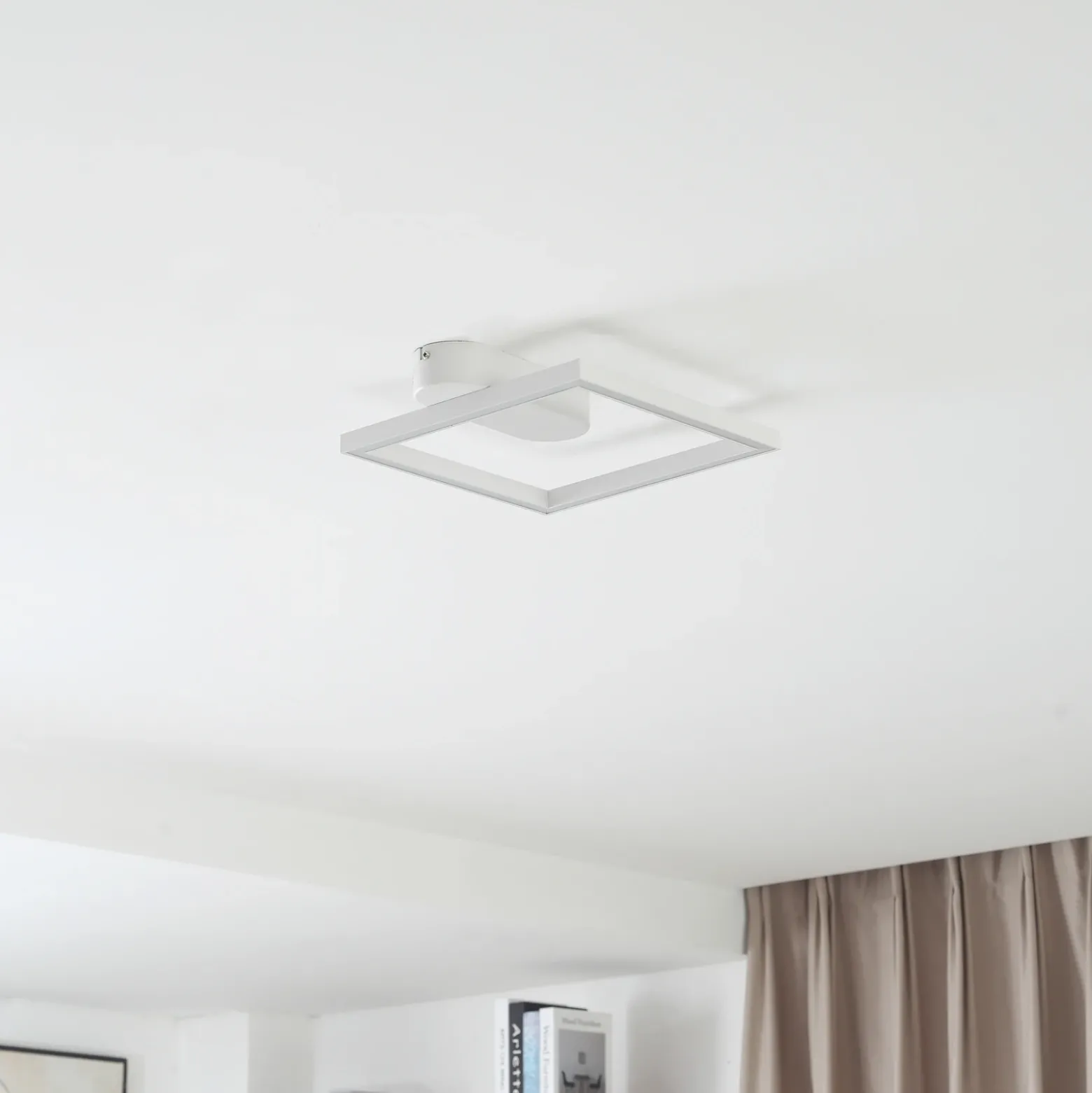 Plafón LED Lindby Yulla, blanco