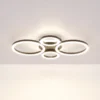 Plafón LED Loretta, negro, metal, 53 cm, CCT