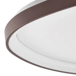 Plafón LED Lucande Asken, 61 cm, marrón, CCT, atenuable