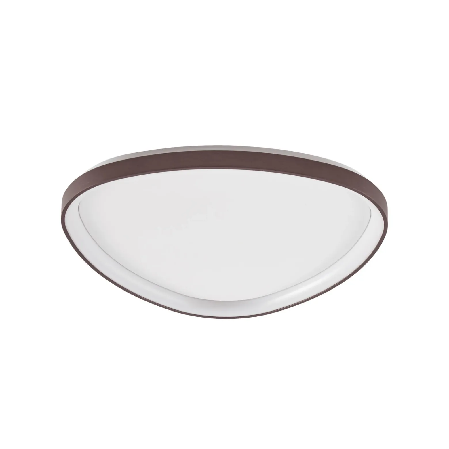 Plafón LED Lucande Asken, 61 cm, marrón, CCT, atenuable