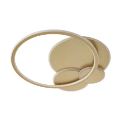 Plafón LED Lucande Circulo, dorada, 60 cm CCT, atenuable