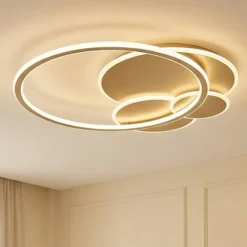 Plafón LED Lucande Circulo, dorada, 60 cm CCT, atenuable