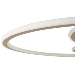 plafón LED Lucande Circulo, marrón café, CCT, atenuable