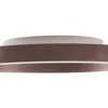 Plafón LED Lucande Rotundo, Ø 40 cm, marrón, atenuable