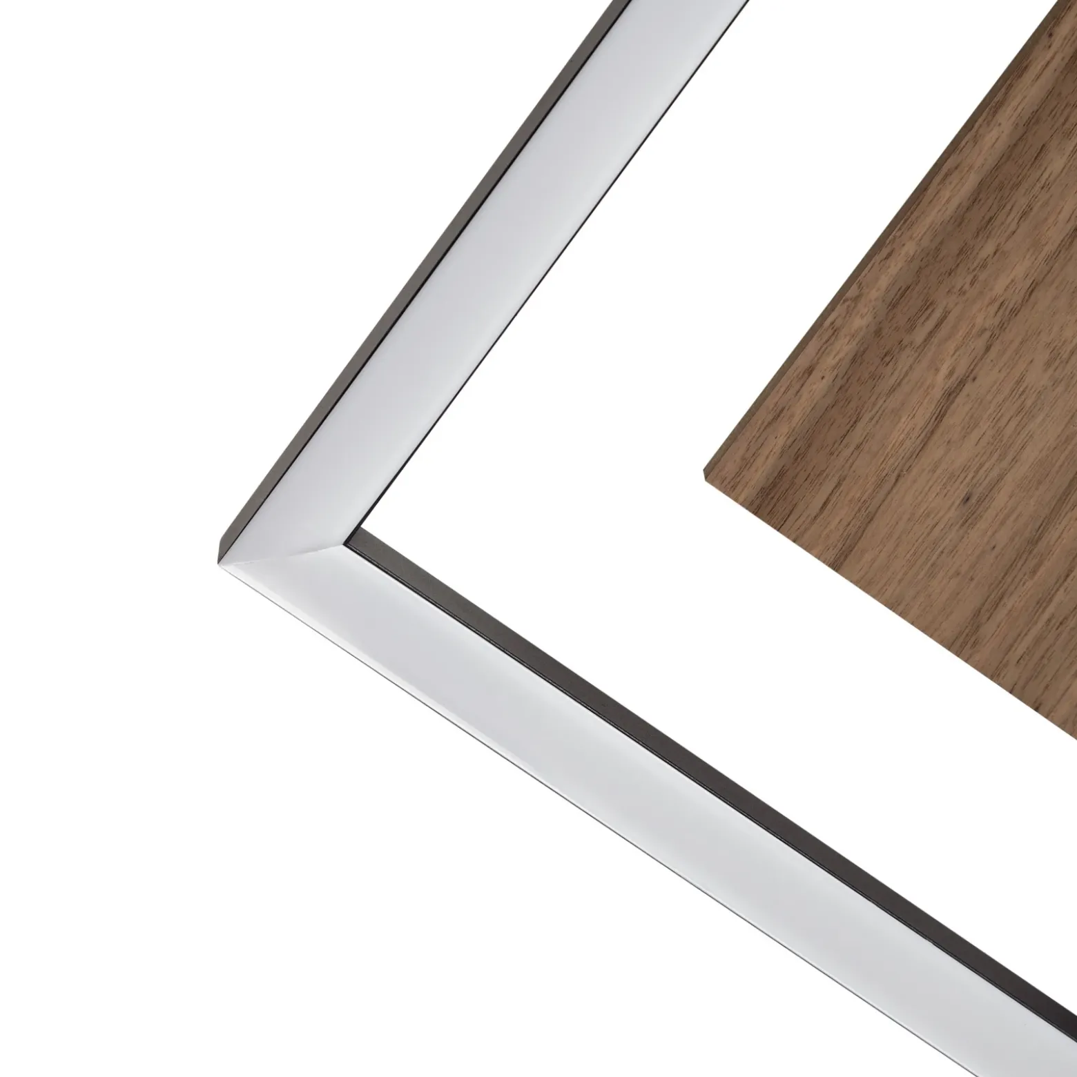 Plafón LED Lucande Vectra, 50 x 50 cm, madera, atenuable