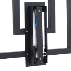 Plafón LED Madamo de Lindby, negro, 30 cm, 3000 K, aluminio