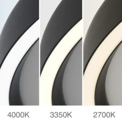 Plafón LED Masca, negro, Ø 60 cm, CCT, metal, atenuable
