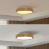 Plafón LED Milada de Lindby, roble, CCT, control remoto