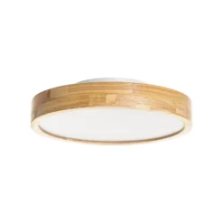 Plafón LED Milada de Lindby, roble, CCT, control remoto