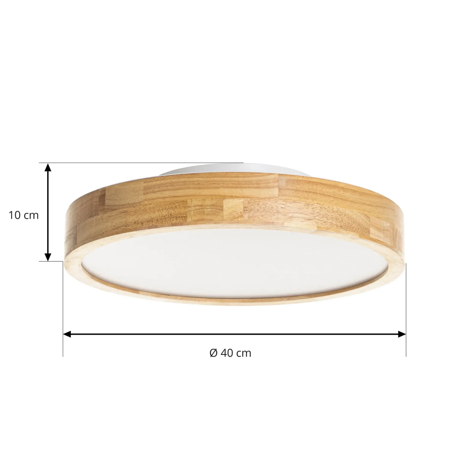 Plafón LED Milada de Lindby, roble, CCT, control remoto