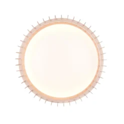 Plafón LED Monte, CCT, Ø 60 cm, madera clara