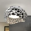 Plafón LED Narisa, Ø 46 cm, cromo