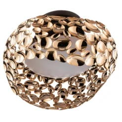 Plafón LED Narisa, Ø 46 cm, oro rosa