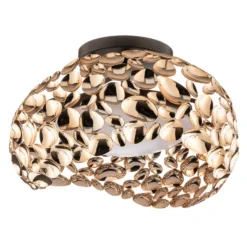 Plafón LED Narisa, Ø 46 cm, oro rosa