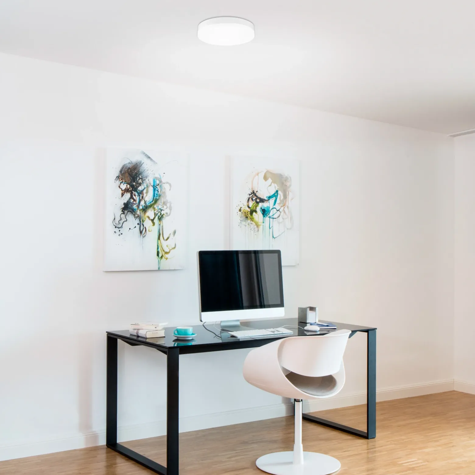 Plafón LED Naxo, 3.000 K, IP44