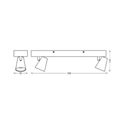 Plafón LED NEPTUNE CLICK-SELECT de OSRAM, 2 focos, blanco
