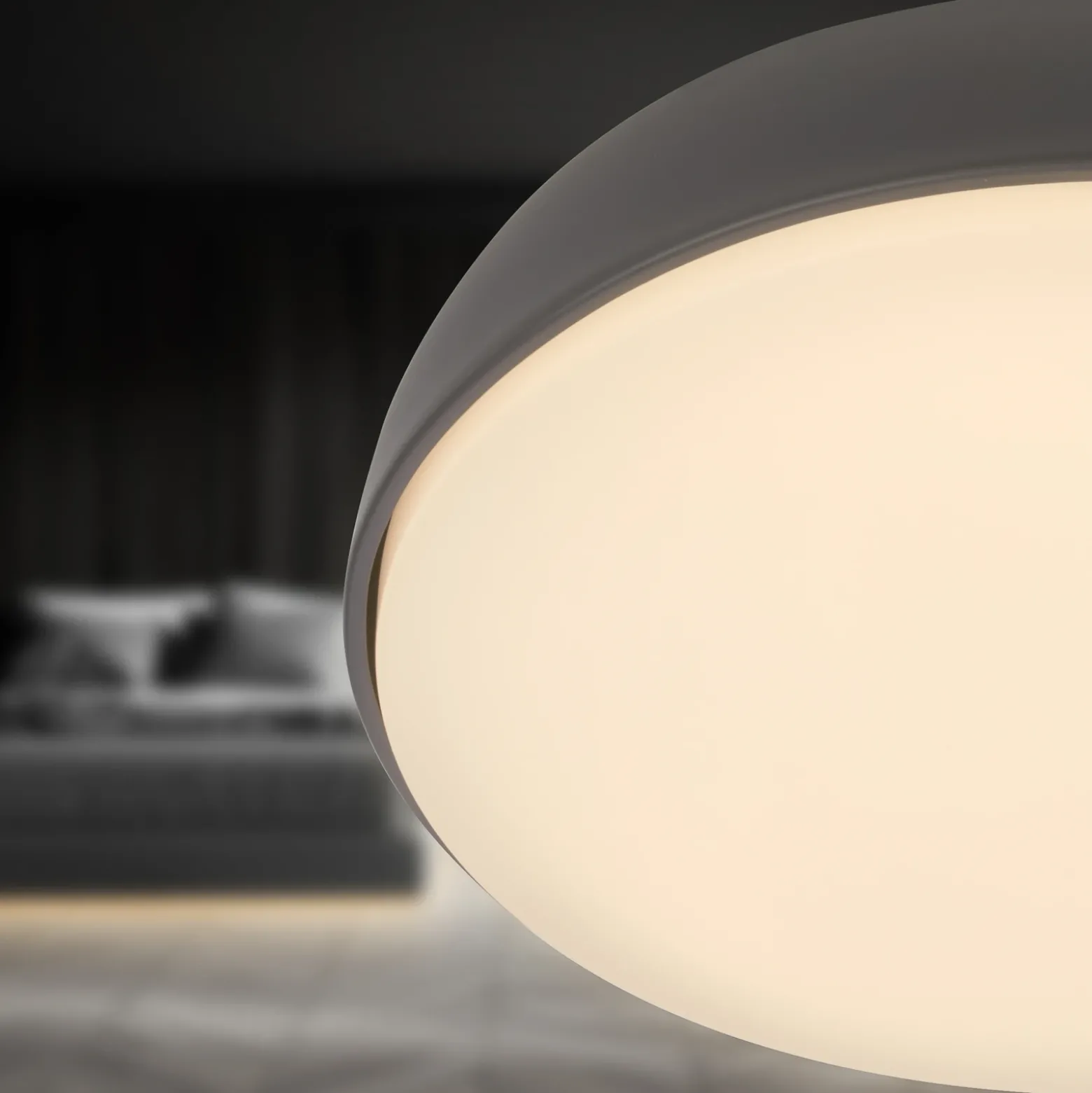 Plafón LED Nikan, antracita, Ø 28,5 cm, 3000 K