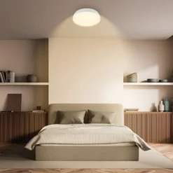 Plafón LED Nikan, blanco mate, Ø 28,5 cm, 3000 K