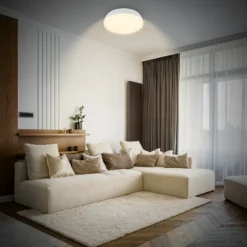Plafón LED Nikan, blanco mate, Ø 28,5 cm, 3000 K