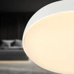 Plafón LED Nikan, blanco mate, Ø 28,5 cm, 3000 K