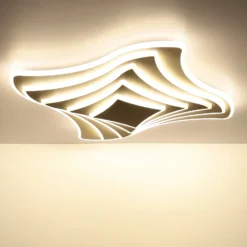 Plafón LED Octavio, color arena, metal, CCT, atenuable