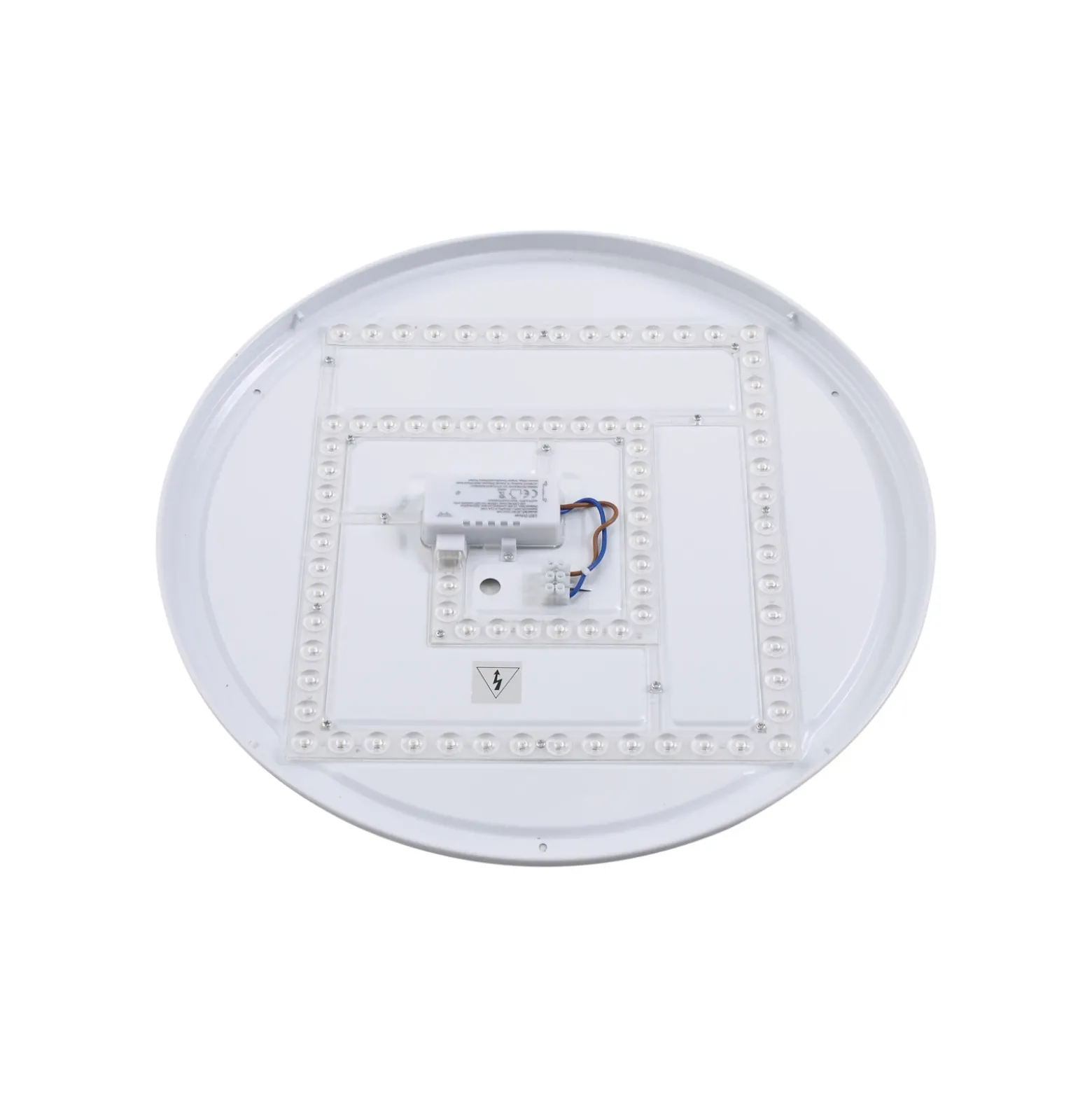 Plafón LED Orbi de Lindby, 48 cm, azul/blanco, plástico