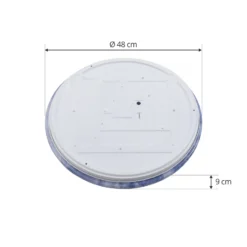 Plafón LED Orbi de Lindby, 48 cm, azul/blanco, plástico