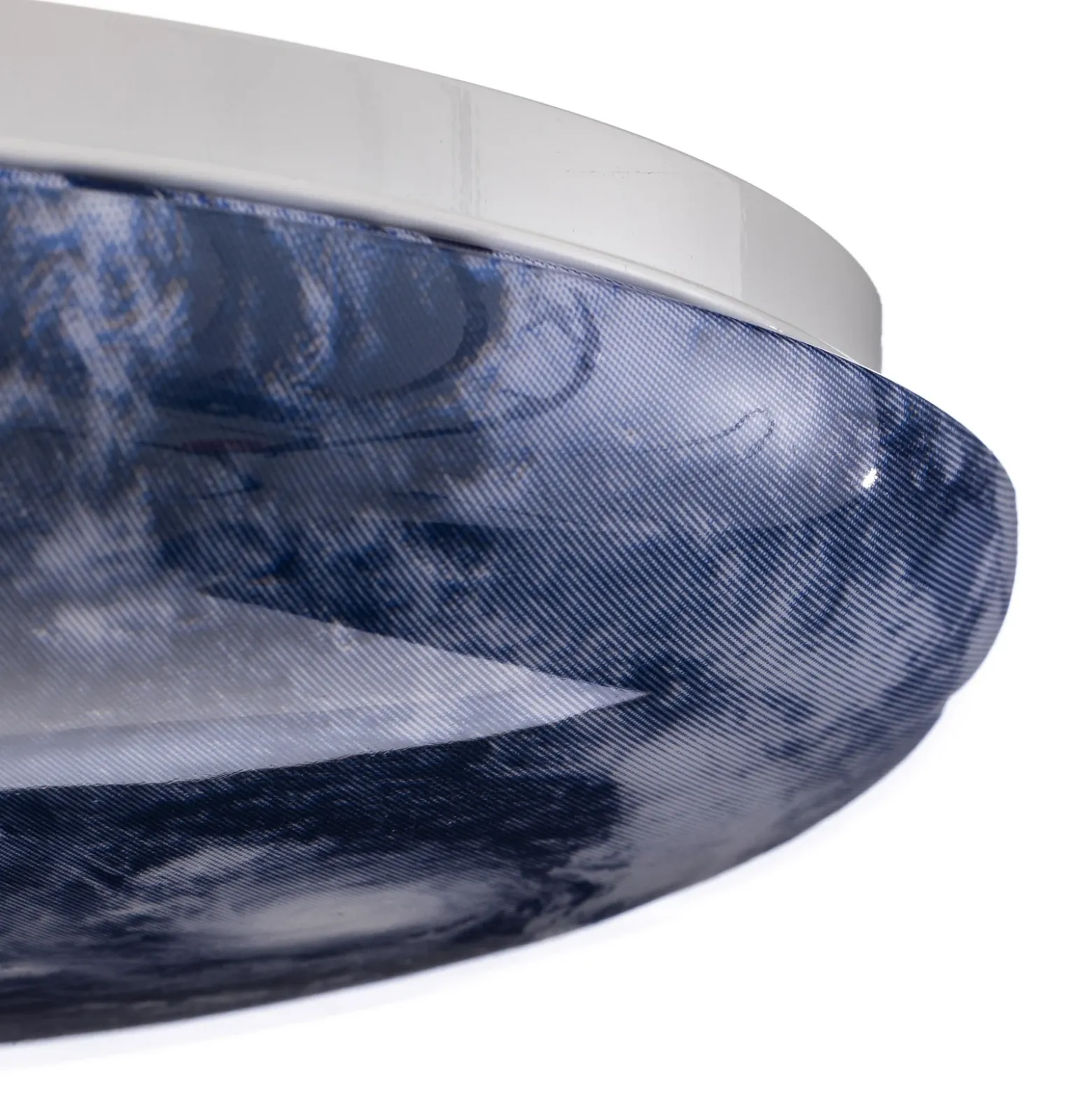 Plafón LED Orbi de Lindby, 38 cm, azul/blanco, plástico