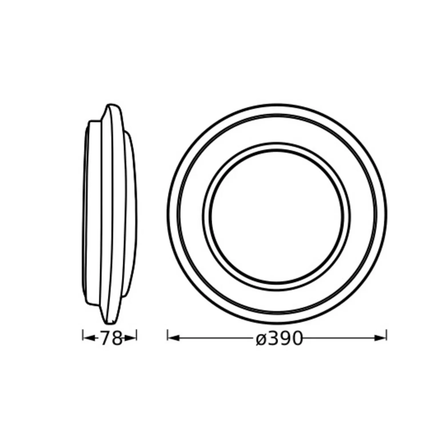 Plafón LED ORBIS BERLIN de OSRAM, plateada, Ø 39 cm, metal