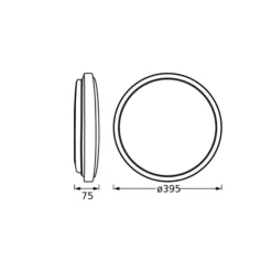 Plafón LED ORBIS LONDON de OSRAM, blanca, Ø 40 cm, metal