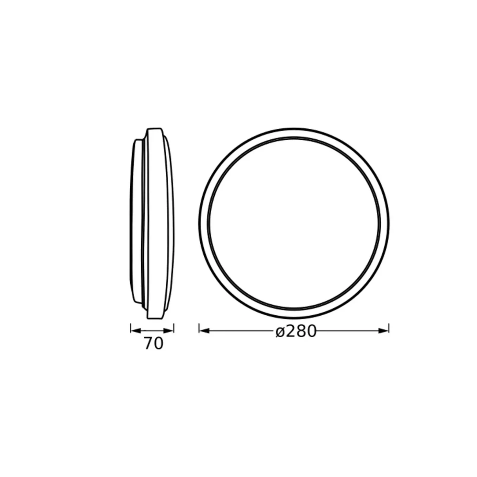 Plafón LED ORBIS LONDON de OSRAM, blanca, Ø 28 cm, metal